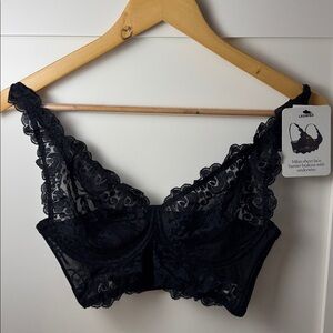 Milan Sheer Lace Bustier Bralette with Underwire
